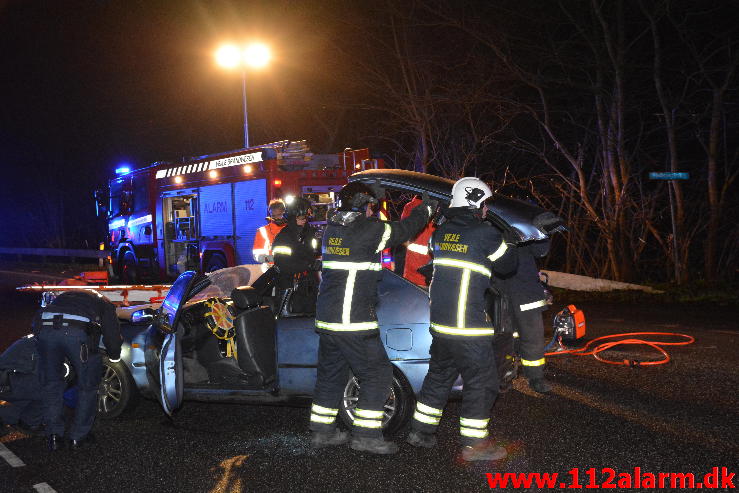 FUH med fastklemt. Koldingvej i Vejle. 15/12-2014. Kl. 18:32.