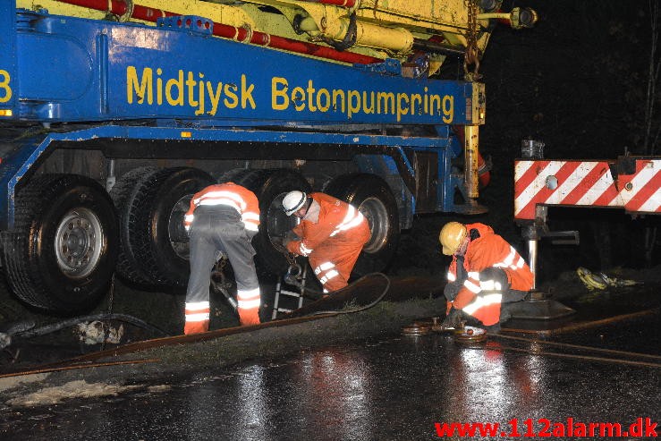 Chauffør ville undvige et rådyr. Hampen, Vejlevej A13. 19/12-2014.