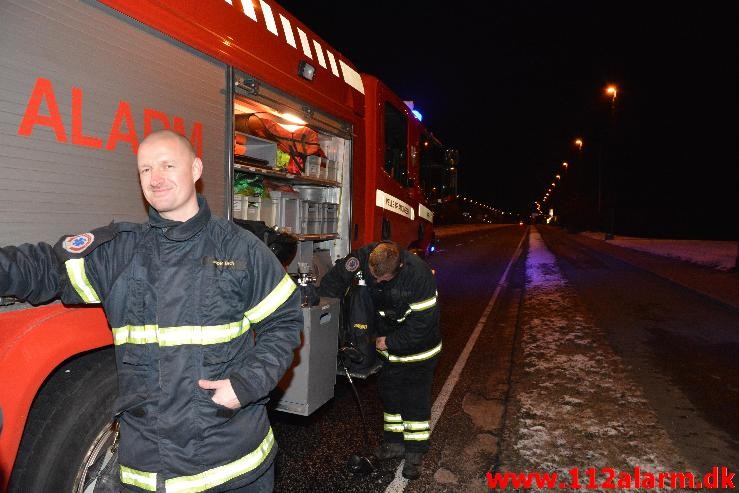 Bilbrand. Viborgvej i Vejle. 26/12-2014. Kl. 17:03.