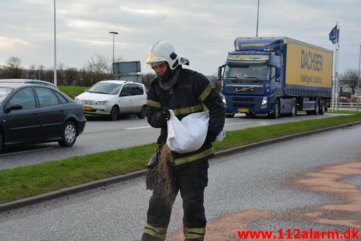 FUH med fastklemt. Lindevej i Lindved.  30/12-2014. Kl. 13:39.