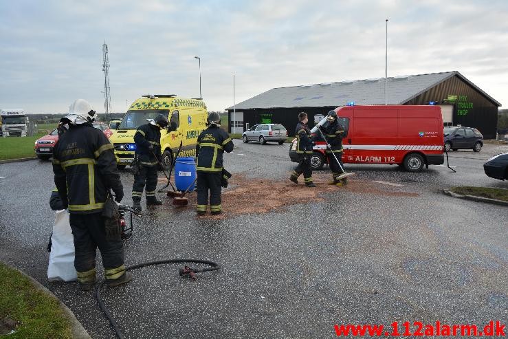 FUH med fastklemt. Lindevej i Lindved.  30/12-2014. Kl. 13:39.