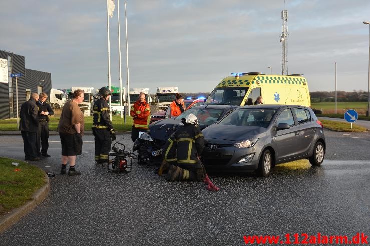 FUH med fastklemt. Lindevej i Lindved.  30/12-2014. Kl. 13:39.