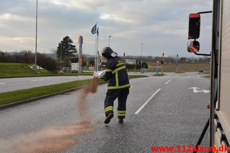 FUH med fastklemt. Lindevej i Lindved.  30/12-2014. Kl. 13:39.