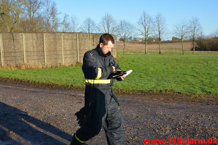 Større forurening Gylleudslip. Hammervej ved Tørring. 06/12-2014. Kl. 09:53.