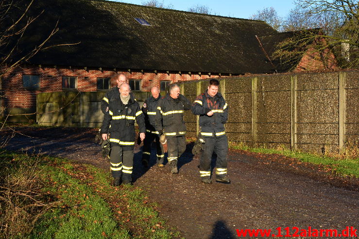 Større forurening Gylleudslip. Hammervej ved Tørring. 06/12-2014. Kl. 09:53.