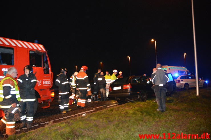 FUH med fastklemt. Vingstedvej og Bredstenvej. 09/12-2014. Kl. 16:49.