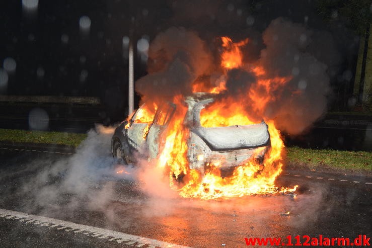 Kørte galt og flygtet fra stedet. Grønlandsvej i Vejle. 08/01-2015. Kl. 01:38.