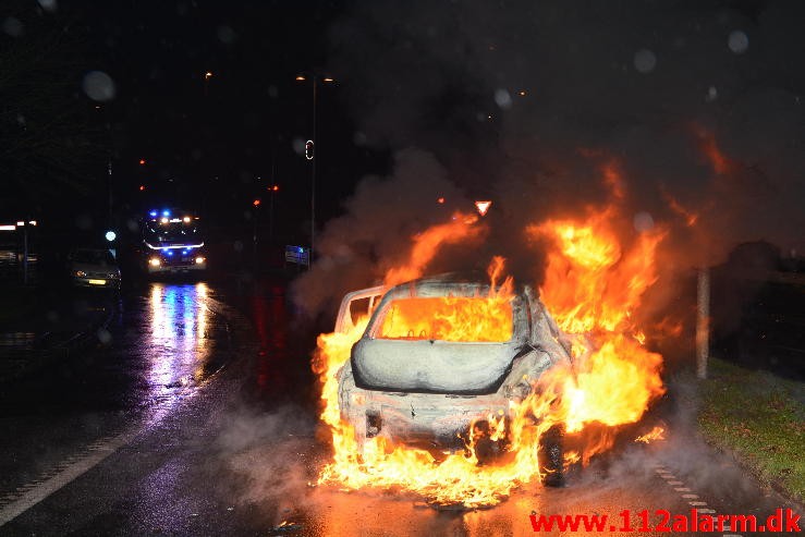 Kørte galt og flygtet fra stedet. Grønlandsvej i Vejle. 08/01-2015. Kl. 01:38.