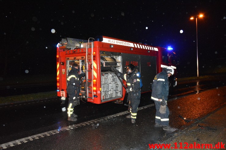 Kørte galt og flygtet fra stedet. Grønlandsvej i Vejle. 08/01-2015. Kl. 01:38.