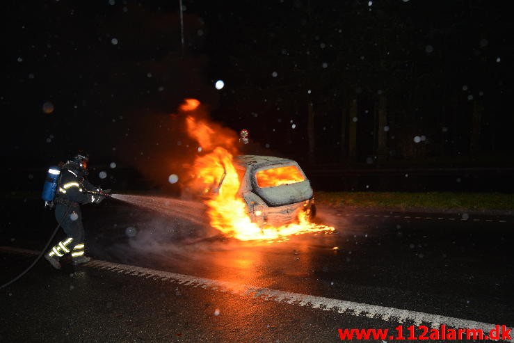 Kørte galt og flygtet fra stedet. Grønlandsvej i Vejle. 08/01-2015. Kl. 01:38.