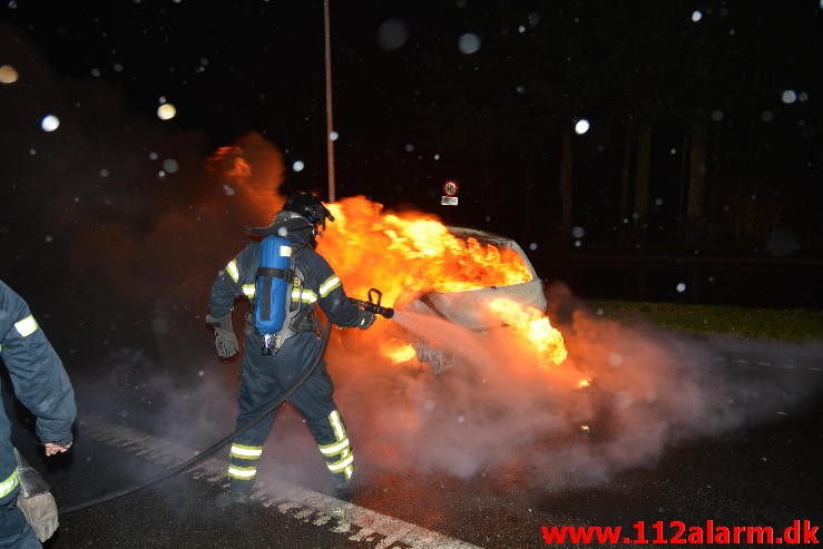 Kørte galt og flygtet fra stedet. Grønlandsvej i Vejle. 08/01-2015. Kl. 01:38.