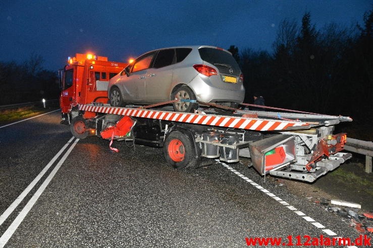 Trafikuheld med fastklemt. Viborg Hovedvej ved Tørring. 09/01-2015. Kl. 16:05. 