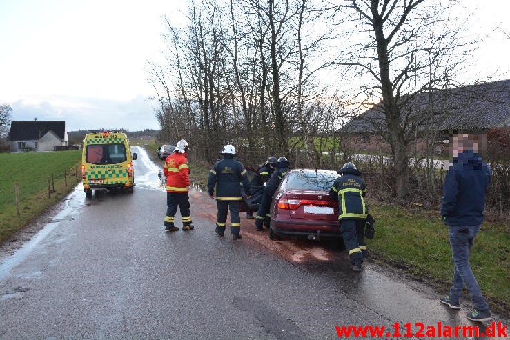 FUH med Fastklemte. Grønlandsvej ved Køreteknisk Anlæg. 14/01-2015. Kl. 15:32.