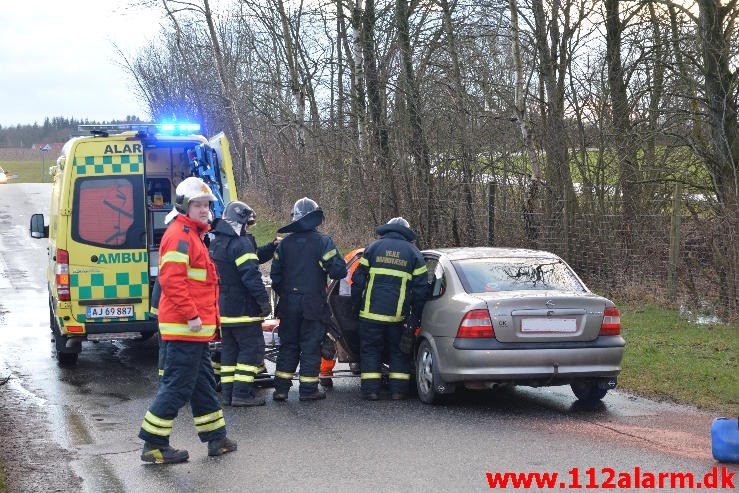 FUH med Fastklemte. Grønlandsvej ved Køreteknisk Anlæg. 14/01-2015. Kl. 15:32.