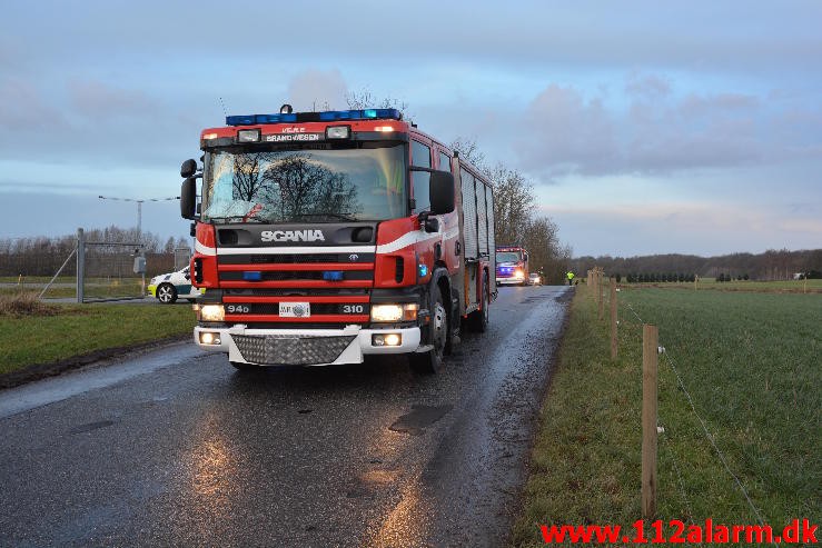 FUH med Fastklemte. Grønlandsvej ved Køreteknisk Anlæg. 14/01-2015. Kl. 15:32.