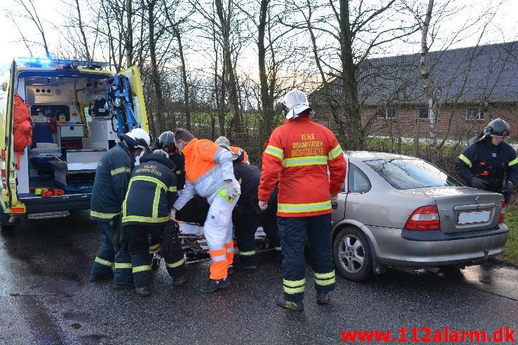 FUH med Fastklemte. Grønlandsvej ved Køreteknisk Anlæg. 14/01-2015. Kl. 15:32.