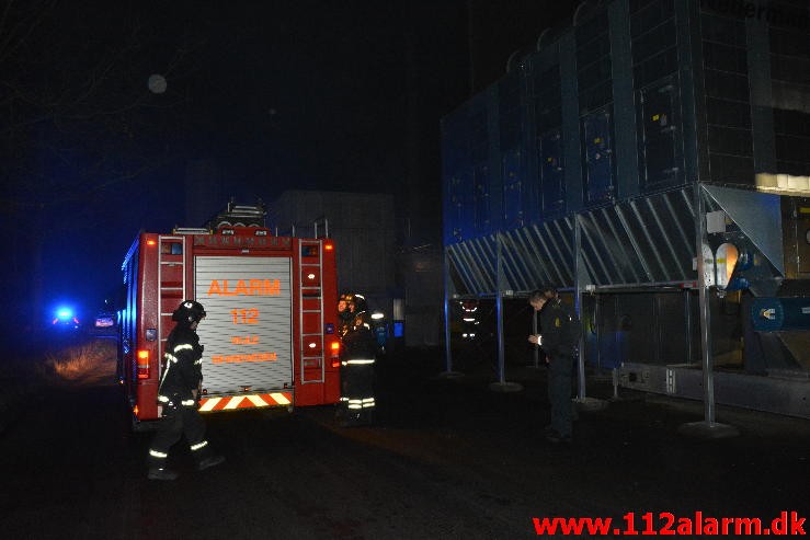 Industribygning brand Elektro Isola. Grønlandsvej i Vejle. 15/01-2015. Kl. 1:14.