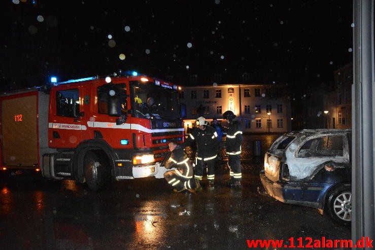 Bilbrand. Kirkegade i Vejle. 17/01-2015. Kl. 01:06.