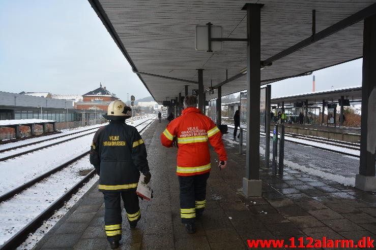 Ild i Passagertog. Vejle banegård. 24/01-2015. Kl. 13:30.