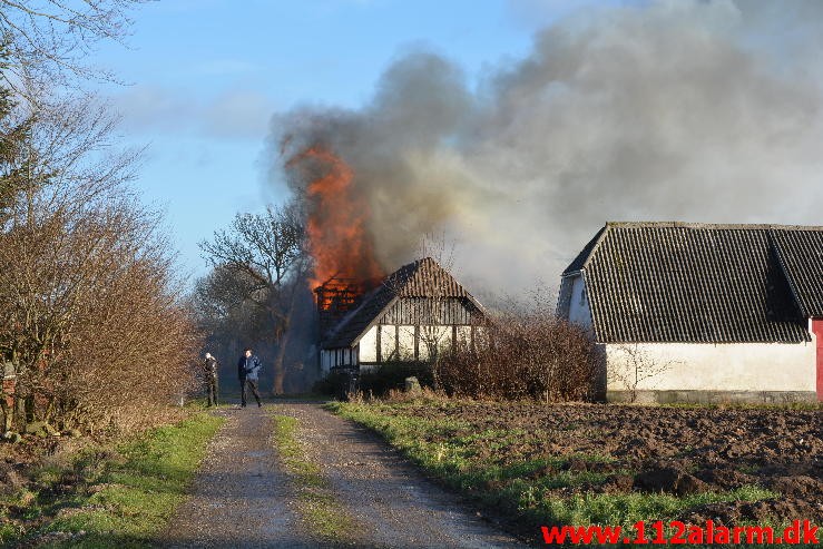 Gårdbrand. Jellingvej i Vejle. 27/01-2015. Kl. 14:41.