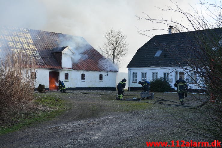 Gårdbrand. Jellingvej i Vejle. 27/01-2015. Kl. 14:41.