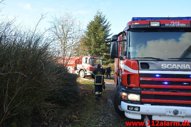 Gårdbrand. Jellingvej i Vejle. 27/01-2015. Kl. 14:41.