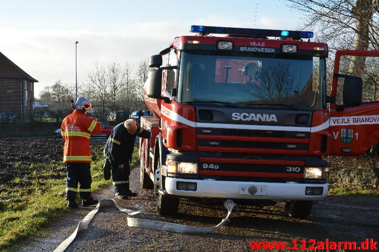 Gårdbrand. Jellingvej i Vejle. 27/01-2015. Kl. 14:41.