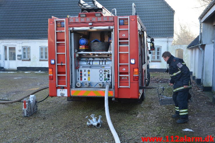 Gårdbrand. Jellingvej i Vejle. 27/01-2015. Kl. 14:41.