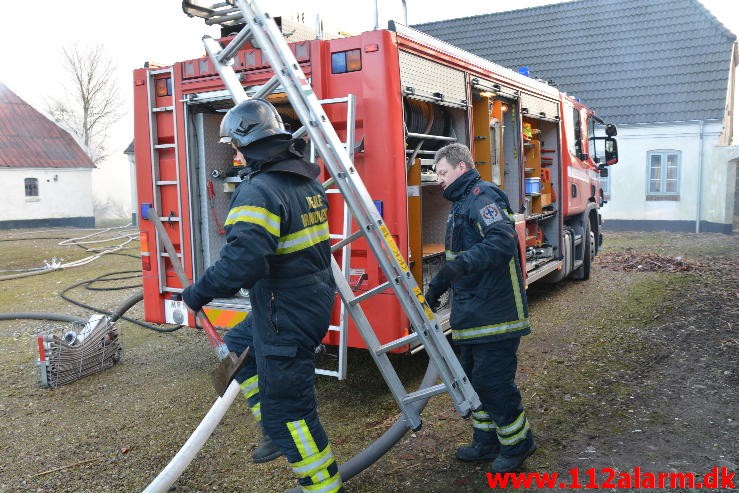 Gårdbrand. Jellingvej i Vejle. 27/01-2015. Kl. 14:41.