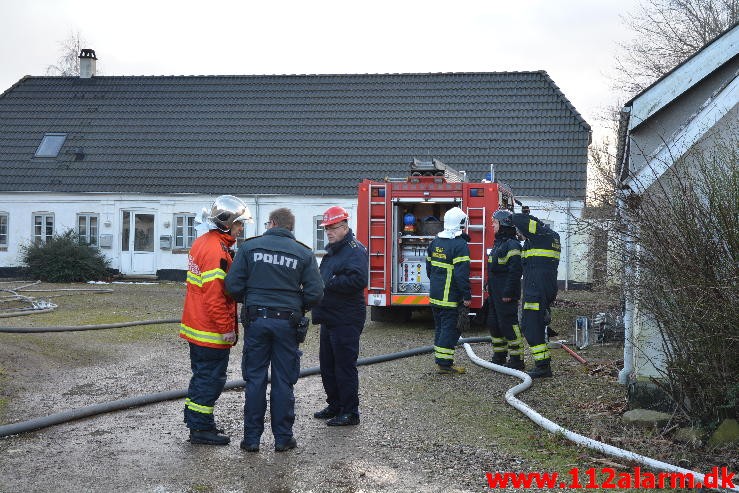 Gårdbrand. Jellingvej i Vejle. 27/01-2015. Kl. 14:41.