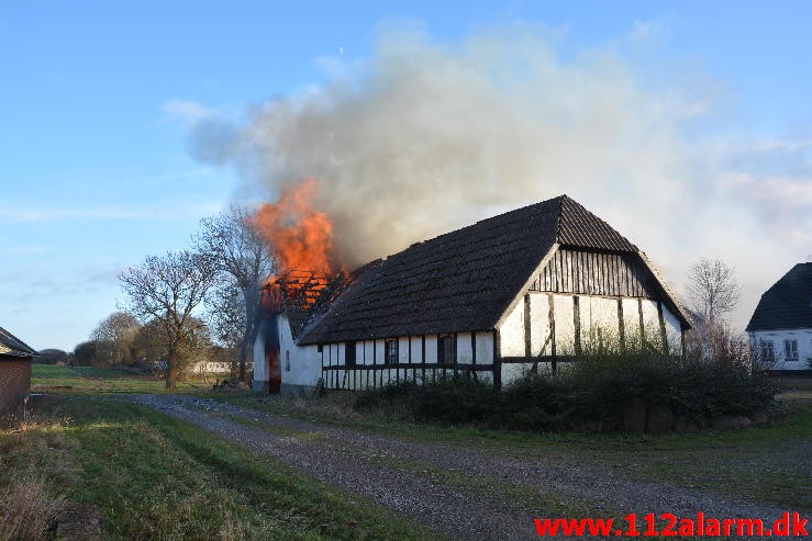 Gårdbrand. Jellingvej i Vejle. 27/01-2015. Kl. 14:41.