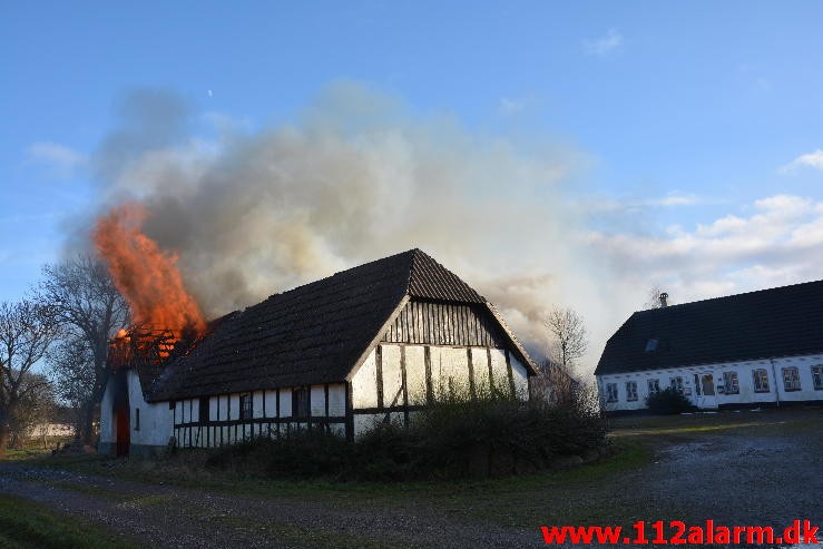 Gårdbrand. Jellingvej i Vejle. 27/01-2015. Kl. 14:41.