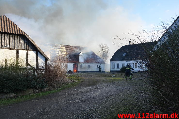 Gårdbrand. Jellingvej i Vejle. 27/01-2015. Kl. 14:41.