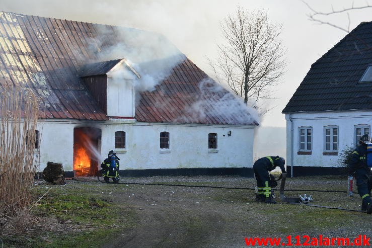 Gårdbrand. Jellingvej i Vejle. 27/01-2015. Kl. 14:41.