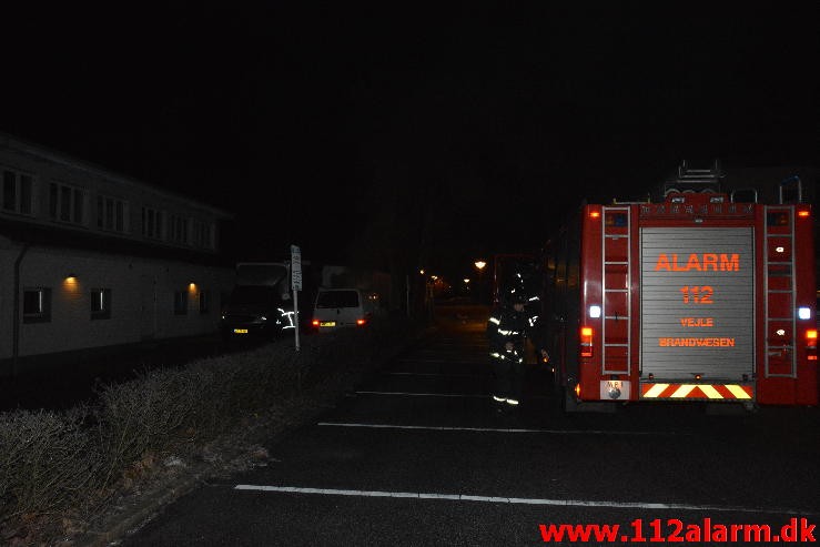 Bilbrand. Flegmade 10 i Vejle. 31/01_2015. Kl. 05:41.