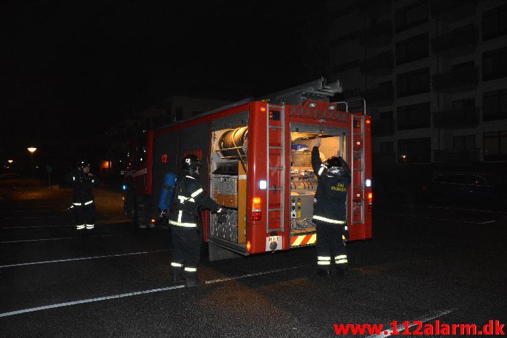 Bilbrand. Flegmade 10 i Vejle. 31/01_2015. Kl. 05:41.