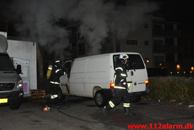 Bilbrand. Flegmade 10 i Vejle. 31/01_2015. Kl. 05:41.