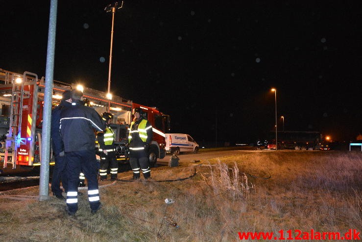 ! ØVELSE ! FUH med fastklemt. Teknikkervej 4 I Hedensted. 19/02-2015. KL. 18:27.