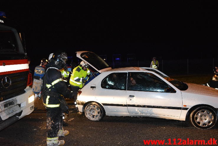 ! ØVELSE ! FUH med fastklemt. Teknikkervej 4 I Hedensted. 19/02-2015. KL. 18:27.