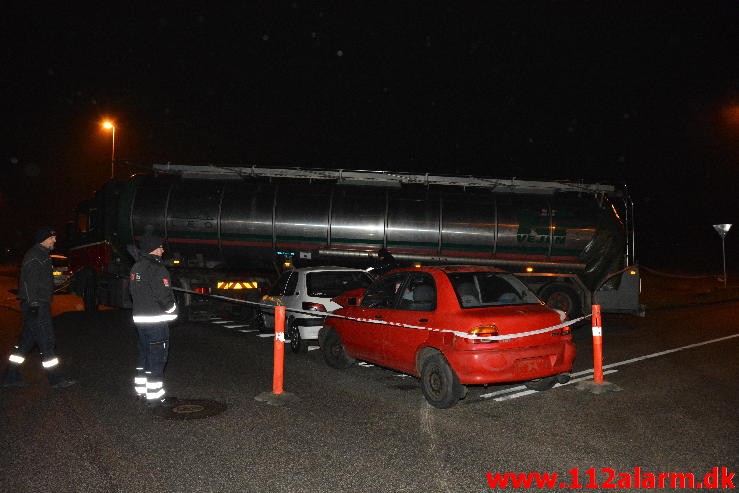 ! ØVELSE ! FUH med fastklemt. Teknikkervej 4 I Hedensted. 19/02-2015. KL. 18:27.