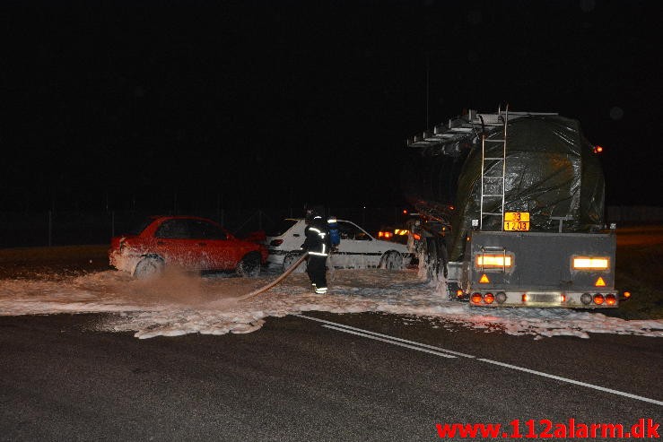 ! ØVELSE ! FUH med fastklemt. Teknikkervej 4 I Hedensted. 19/02-2015. KL. 18:27.