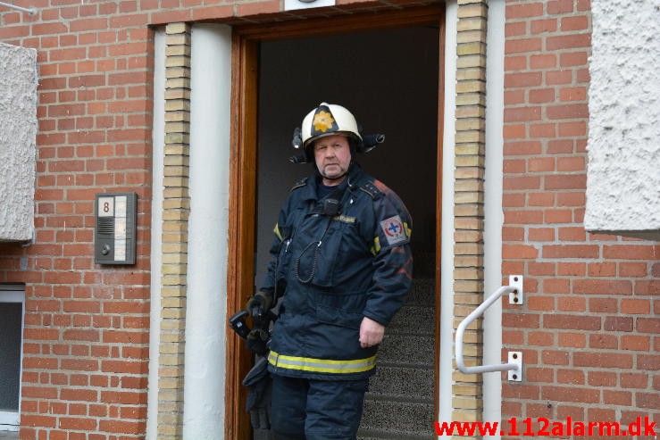 Mindre bygningsbrand. Østerled i Vejle. 29/03-2015. KL. 17:01.