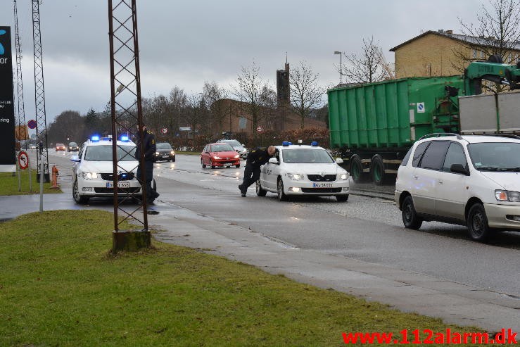 Bilbrand. Shell Horsensvej i Vejle. 2/03-2015. Kl. 15:24.