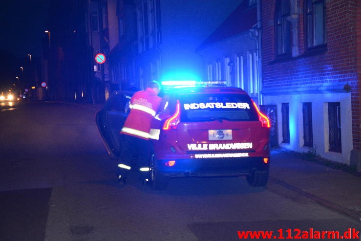 Brand i Etageejendom. Langelinie 4 i Vejle. 21/04-2015. Kl. 21:22.