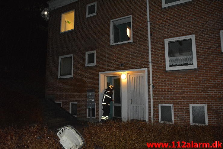 Brand i Etageejendom. Ribe Landevej 13 i Vejle. 04/04 2015. Kl. 02:40. 