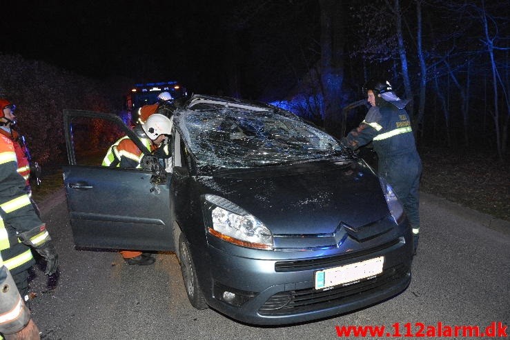 FUH med fastklemt. Mølvangvej 75 Jelling. 08/04-2015. Kl. 21:20.