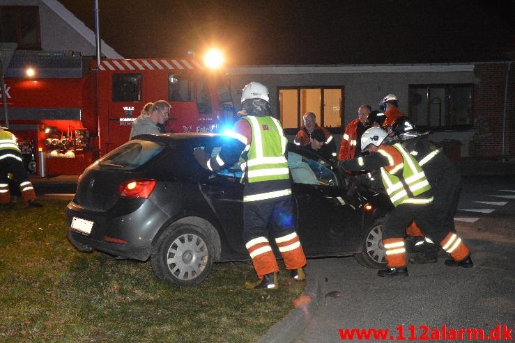 FUH med fastklemt. Mølvangvej 75 Jelling. 08/04-2015. Kl. 21:20.