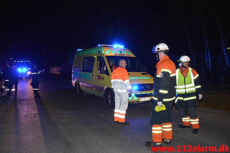 FUH med fastklemt. Mølvangvej 75 Jelling. 08/04-2015. Kl. 21:20.