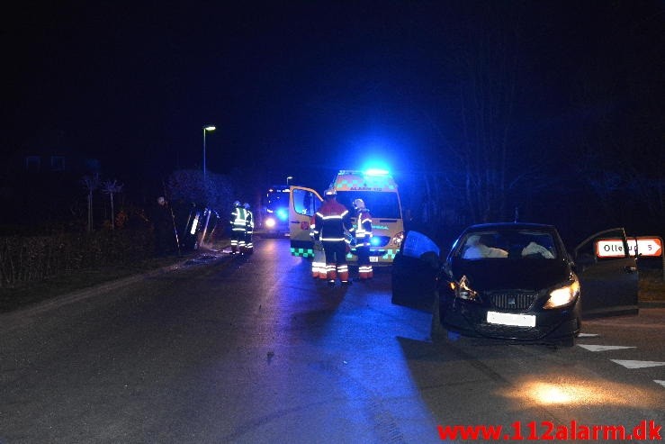 FUH med fastklemt. Mølvangvej 75 Jelling. 08/04-2015. Kl. 21:20.