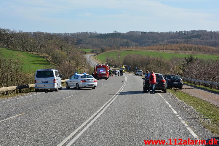 Alvorligt trafikulykke. Vingstedvej ved Vingsted. 09/04-2015. KL. 16:23.